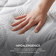 Saltea Ideal Sleep HOTEL SERIES CALIFORNIA LUX MEMORY, Arcuri Bonell, spumă poliuretanică elastică, spumă cu memorie, husă cu aerisire optimă, superortopedică, Grosime 28 cm