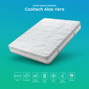 Saltea Ideal Sleep COOLTECH ALOE VERA, Arcuri Bonell, spumă poliuretanică pe multiple straturi, husă CoolTech, superortopedică, Grosime 24 cm