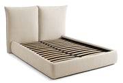 Pat Tapițat Rossi, cu somieră fixă și tăblie înaltă, bej, #color_Bej-Loft