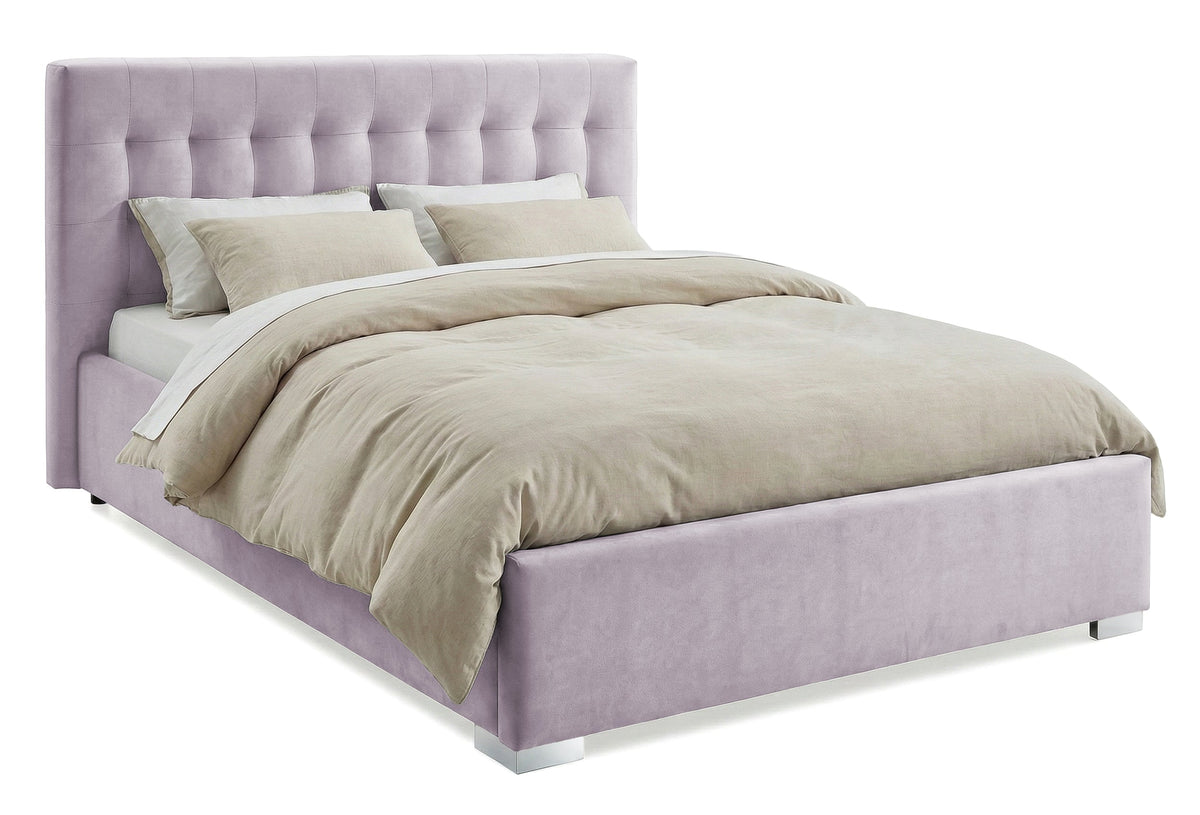 Pat Tapițat Strasbourg, cu somieră rabatabilă și ladă de depozitare, Prestigehome.ro, Prestige, #Color_swing-violet