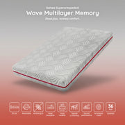 Saltea WAVE MULTILAYER, spumă cu memorie, spumă reziliență mare, husă hipoalergenică detașabilă și lavabilă, superortopedică, grosime 20 cm-Saltele-Prestige-120x190-Prestige Home