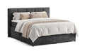 Pat Boxspring Gibson, cu lada de depozitare, Bej, Prestigehome.ro, Prestige, #Color_Gri-Inchis-Enjoy