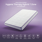 Saltea HYGENE THERAPY HYBRID, 7 zone de confort, Arcuri Individuale, husă detașabilă cu fermoar, lavabilă, superortopedică, Grosime 24 cm