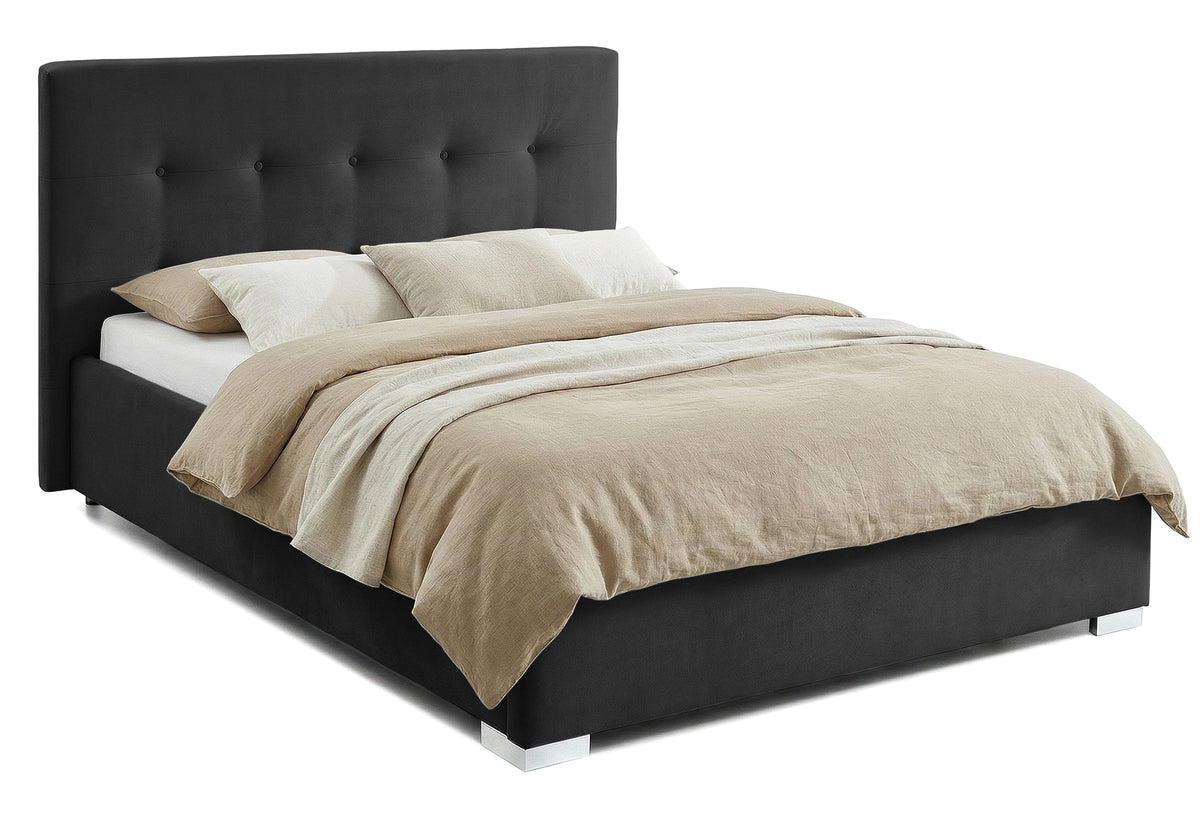 Pat Tapitat Lille, cu Lada Rabatabil, Velur-Antracit, Prestigehome.ro, Prestige, #Color_swing-antracit