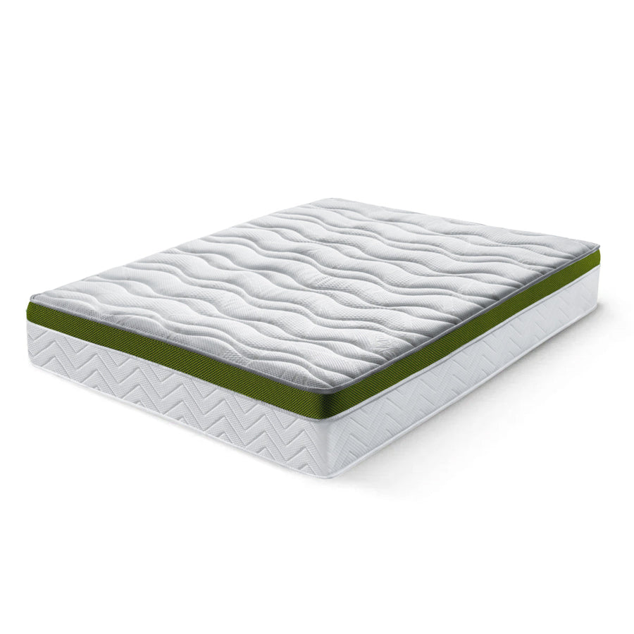 Saltea Ideal Sleep ALOE VERA AIRFLOW MEMORY, Arcuri Bonell, spumă poliuretanică elastică, spumă cu memorie, husă cu aerisire optimă, superortopedică, Grosime 30 cm
