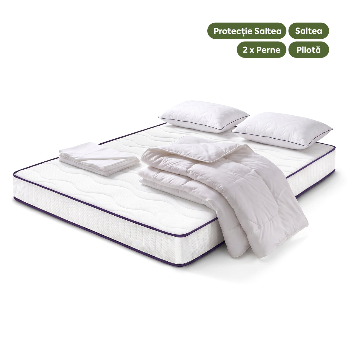 Pachet Saltea 160x200 Comfort Plus Double