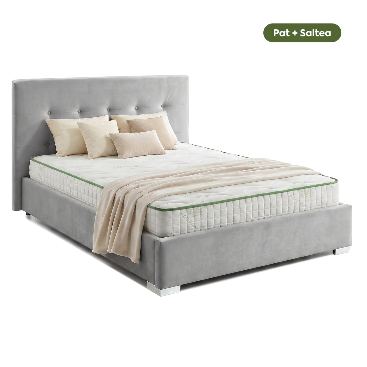 Pachet Pat + Saltea 120x200 Cozy Single