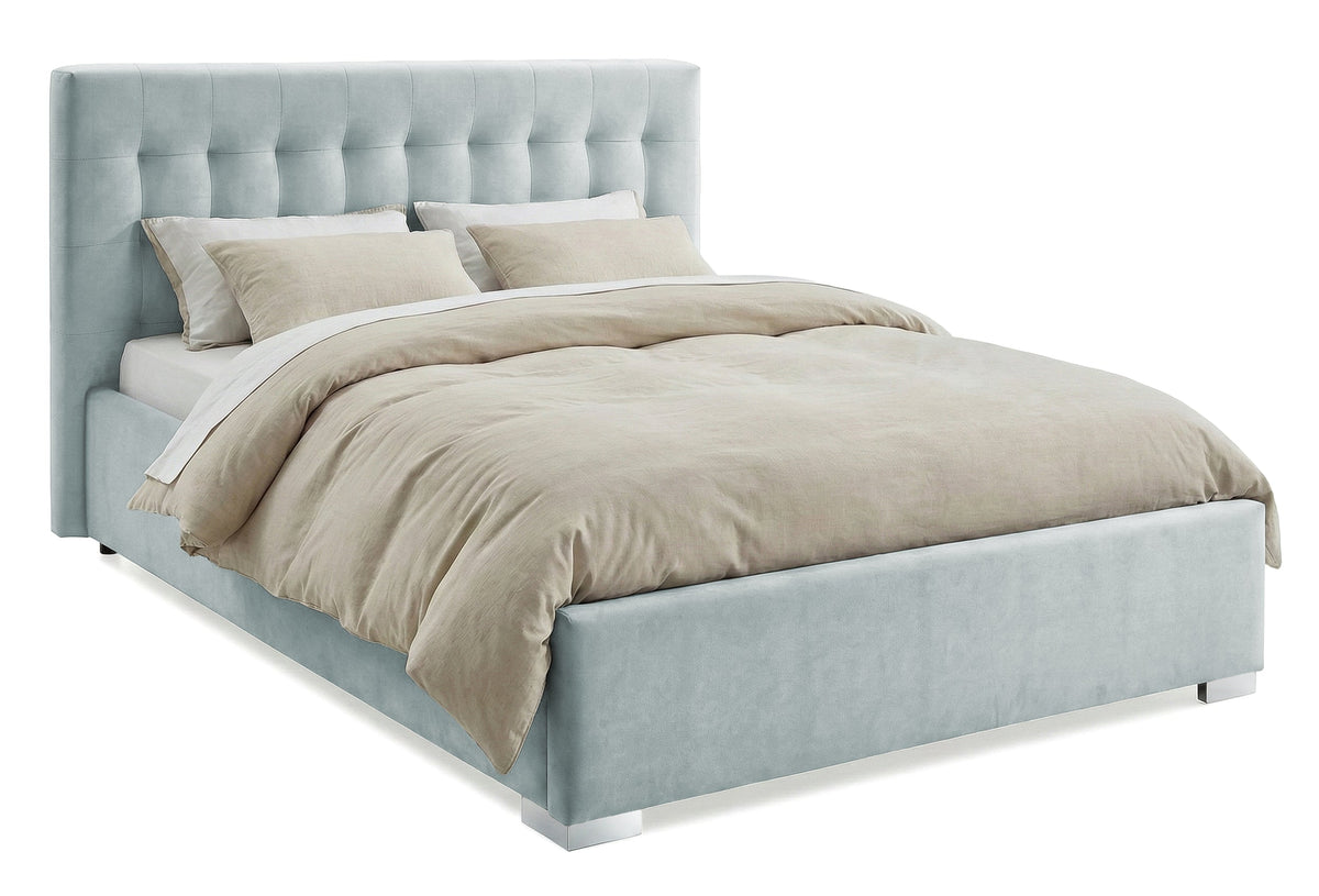 Pat Tapitat Strasbourg, cu Lada Rabatabil, Velur-Menta, Prestigehome.ro, Prestige, #Color_swing-menta