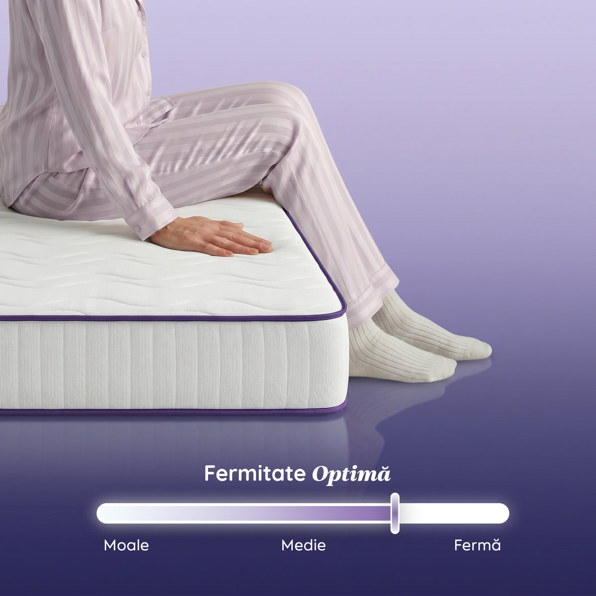Saltea ERGO COMFORT, superortopedică, cu spumă poliuretanică și arcuri, Grosime 20 cm - Prestige Home