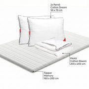 Set Topper Memory 160 x 200 Cotton Dream Double
