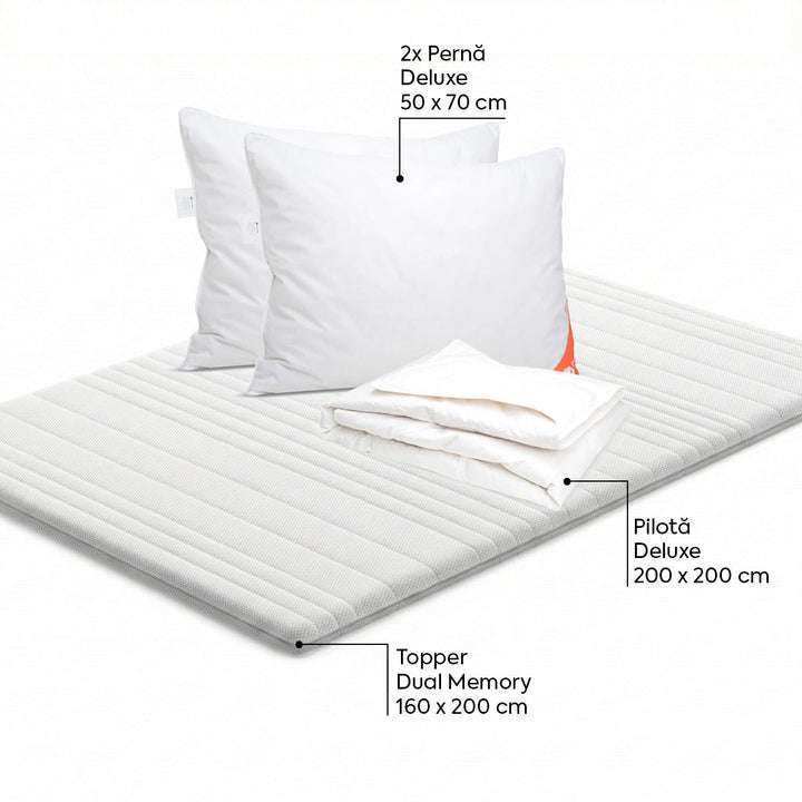 Set Topper Dual Memory 160 x 200 Deluxe Double