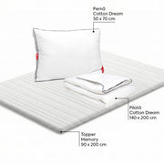 Set Topper Memory 90 x 200 Cotton Dream Single