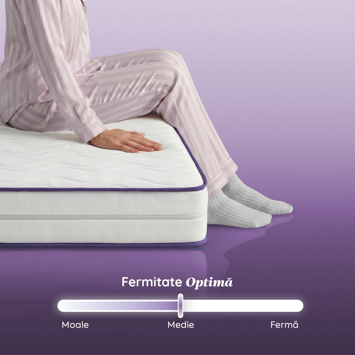 Saltea HYGENE THERAPY HYBRID, 7 zone de confort, Arcuri Individuale, husă detașabilă cu fermoar, lavabilă, superortopedică, Grosime 24 cm