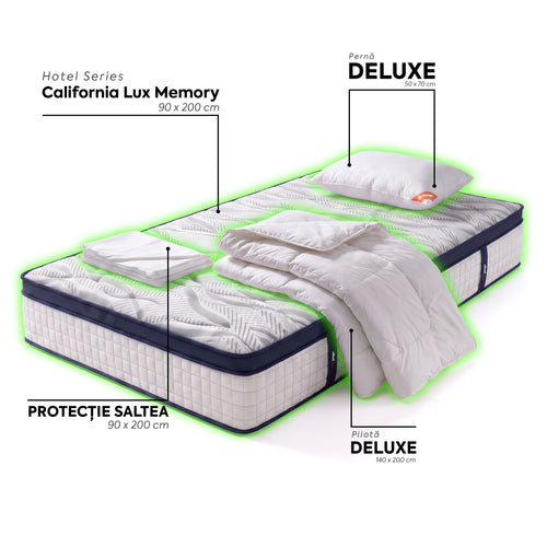 Pachet Saltea 90x200 Deluxe Single