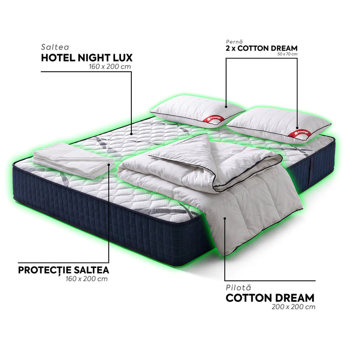 Pachet Saltea 160x200 Cotton Dream Double