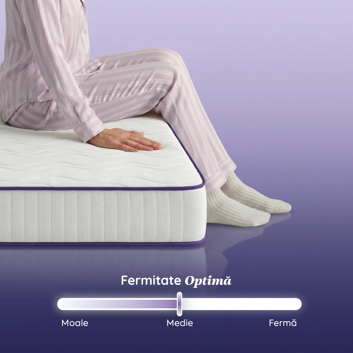 Saltea ERGO COMFORT, ortopedică, cu spumă poliuretanică și arcuri, Grosime 18 cm