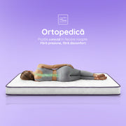 Saltea BASIC ERGO PURPLE LINE, spumă poliuretanică, reversibilă, hipoalergenică, ortopedică, Grosime 12 cm - Prestige Home