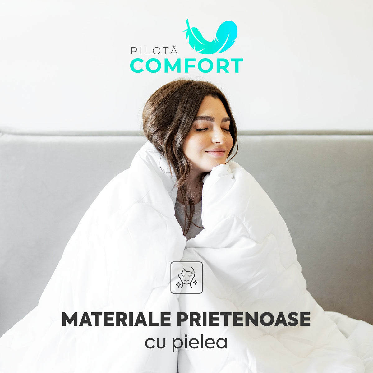 Pilotă Comfort cu microfibră, husă microfibră, 200x200 cm-Pilotă-Prestige Home-Prestige Home