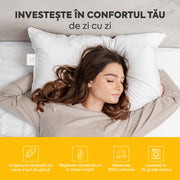 Set 2 x Perne Deluxe cu pene și puf de gâscă, husă bumbac, 50x70 cm-Seturi Perne-Prestige Home-Prestige Home