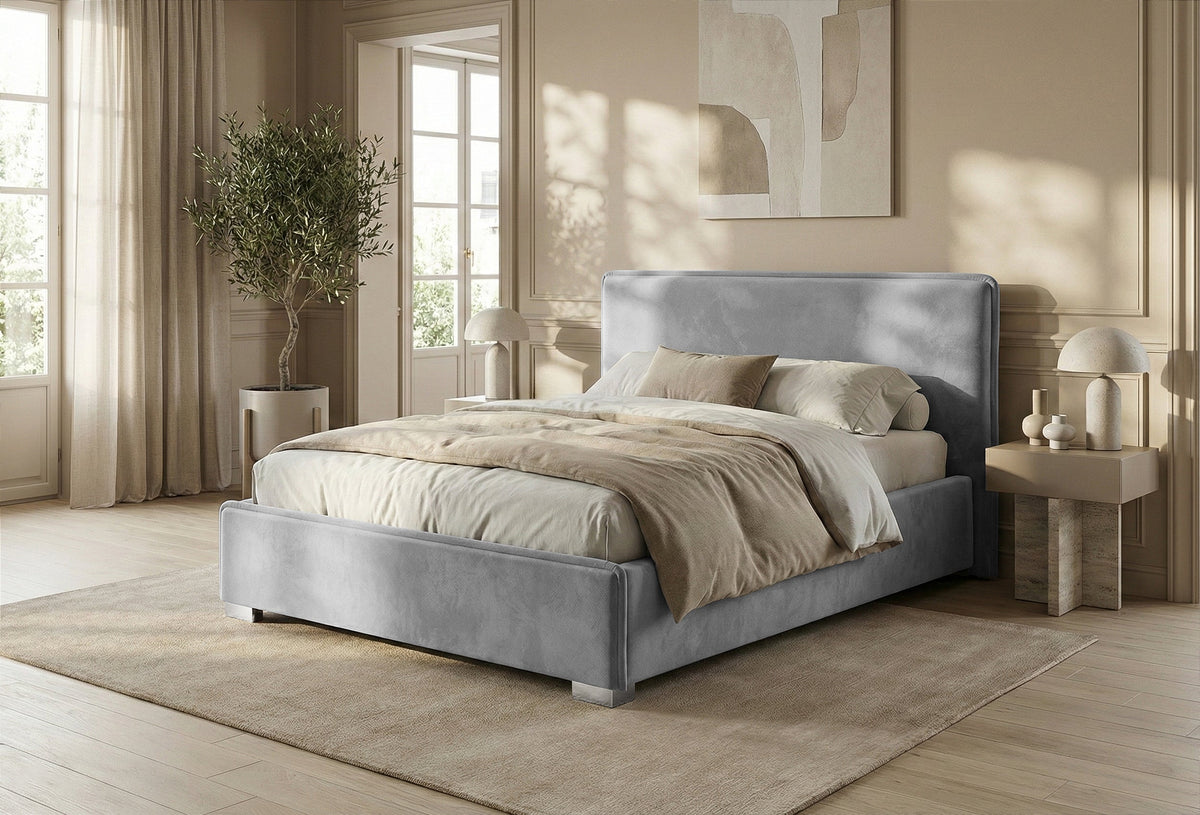 Pat Tapitat Nice, cu Lada Rabatabil, Prestigehome.ro, Prestige, #Color_swing-gri