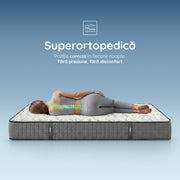 Saltea Ideal Sleep WAVE POCKET, Arcuri individuale, spumă poliuretanică în straturi, superortopedică, Grosime 25 cm