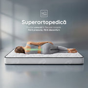 Saltea SILVER FLEX, spumă poliuretanică, reversibilă, hipoalergenică, super ortopedică, Grosime 19 cm  - Prestige Home