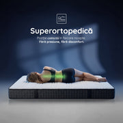 Saltea ORIGINAL, 14+2 Memory, spumă poliuretanică elastică, spumă cu memorie, husă antibacteriană, superortopedică, Grosime 18 cm - Prestige Home  