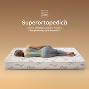 Saltea BAMBOO CONFORT, spumă poliuretanică, reversibilă, hipoalergenică, super ortopedică, Grosime 19 cm  - Prestige Home