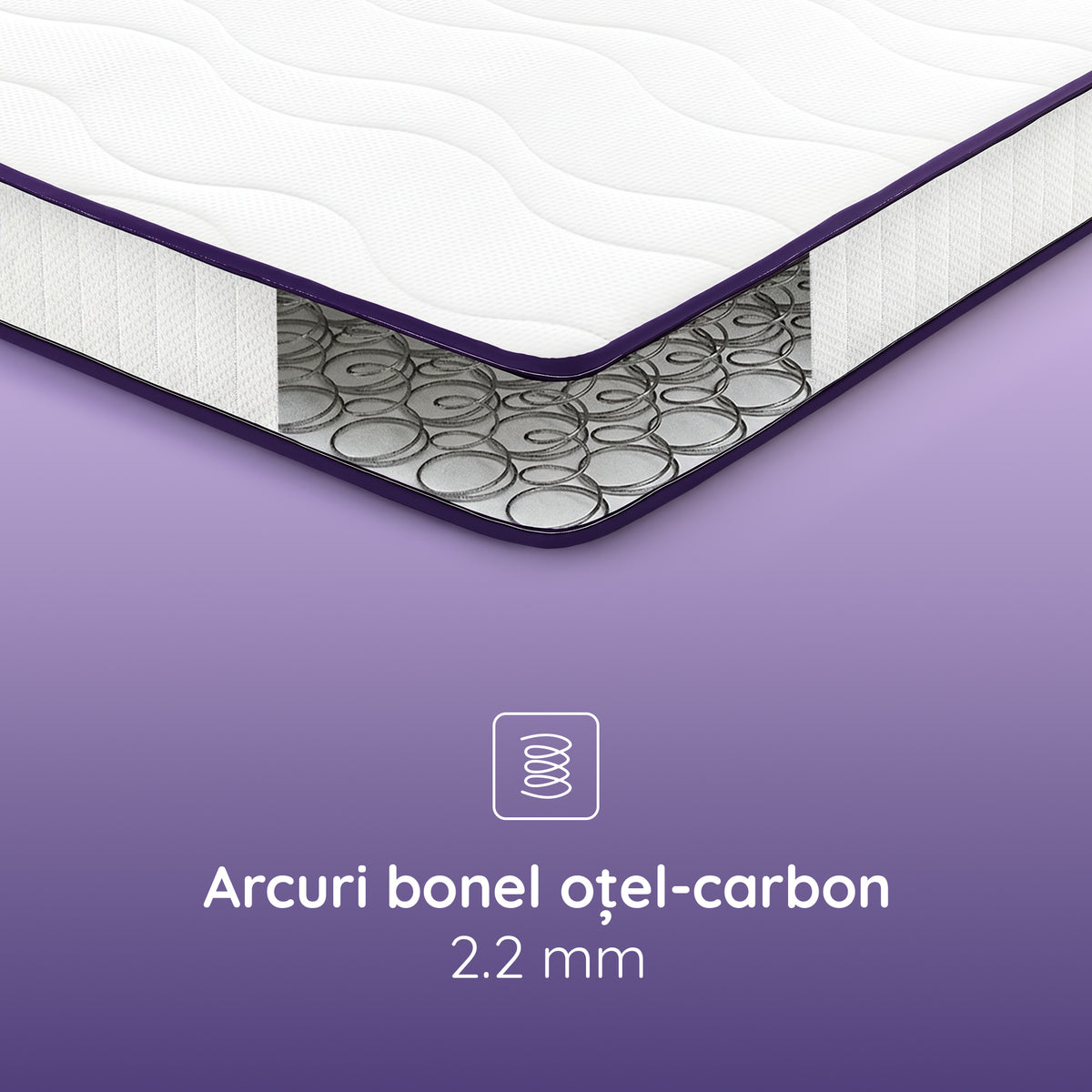 Saltea ERGO COMFORT, superortopedică, cu spumă poliuretanică și arcuri, Grosime 20 cm - Prestige Home