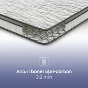 Saltea Ideal Sleep DREAM MEMORY, Arcuri Bonell, spumă poliuretanică fermă, spumă cu memorie, superortopedică, Grosime 26 cm