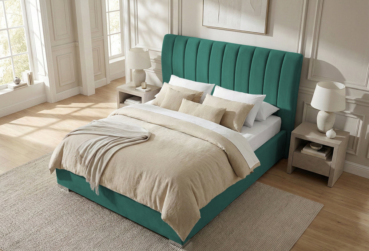 Pat Tapitat Santiago, cu Lada Rabatabil, Verde-Smarald, Prestigehome.ro, Prestige, #Color_swing-verde