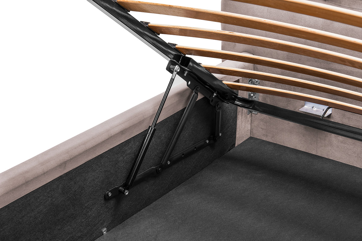 Pat Tapitat Strasbourg, cu Lada Rabatabil, Velur-Menta, Prestigehome.ro, Prestige, #Color_swing-bej