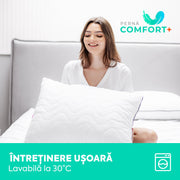 Pernă Comfort Plus cu microfibră, husă microfibră, 50x70 cm-Pernă-Prestige Home-Prestige Home