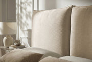 Pat Tapițat Rossi, cu somieră fixă și tăblie înaltă, bej, #color_Bej-Loft