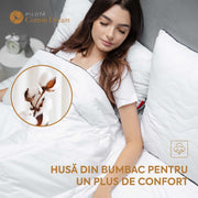 Pilotă Cotton Dream cu microfibră, husă bumbac, 140x200 cm-Pilotă-Prestige Home-Prestige Home