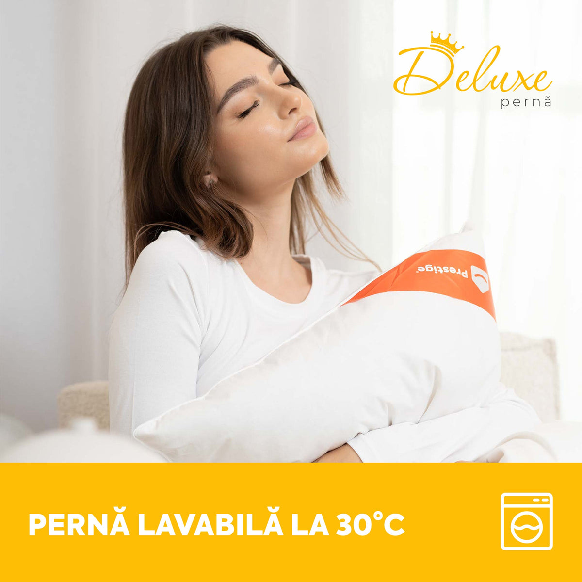 Set 10 x Perne Deluxe cu pene și puf de gâscă, husă bumbac, 50x70 cm-Seturi Perne-Prestige Home-Prestige Home