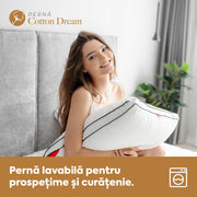Set 2 x Perne Cotton Dream cu microfibră, husă bumbac, 50x70 cm-Seturi Perne-Prestige Home-Prestige Home