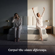 Saltea Ideal Sleep WAVE POCKET, Arcuri individuale, spumă poliuretanică în straturi, superortopedică, Grosime 25 cm