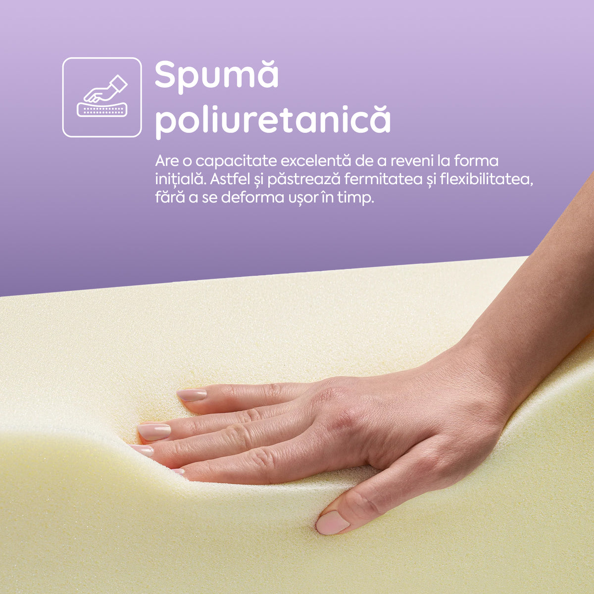 Saltea ERGO COMFORT, superortopedică, cu spumă poliuretanică și arcuri, Grosime 20 cm - Prestige Home