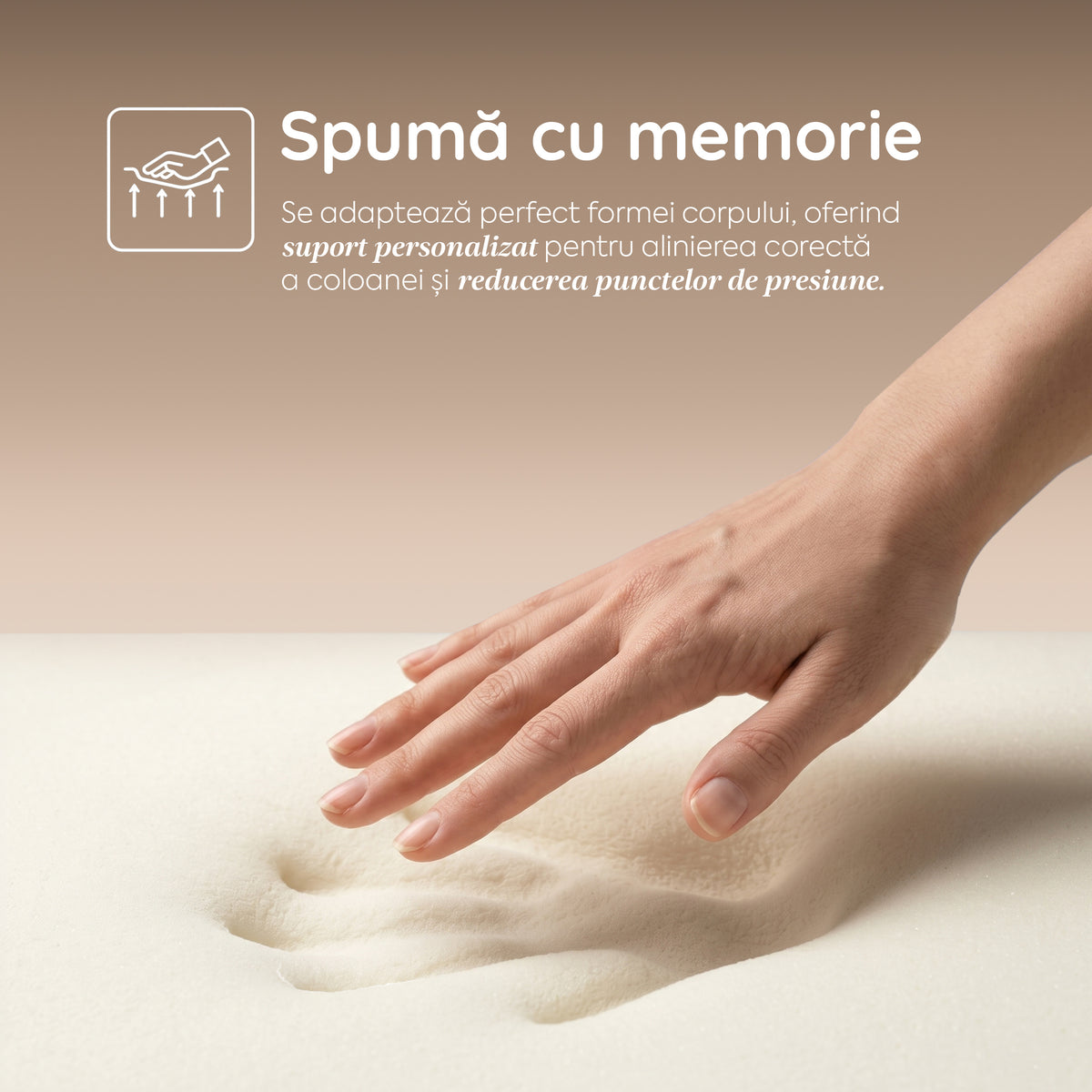 Saltea ZERO GRAVITY, 7 zone de confort, Arcuri Individuale, spumă poliuretanică elastică, spumă cu memorie, husă cu efect antialergic, superortopedică, Grosime 27 cm