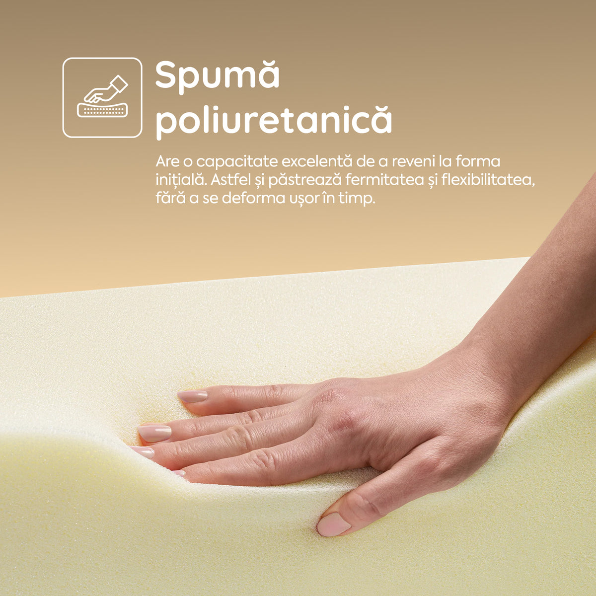 Saltea Ideal Sleep HOTEL SERIES LUX, superortopedică, cu spumă poliuretanică și arcuri, husă cu aerisire optimă, Grosime 25 cm