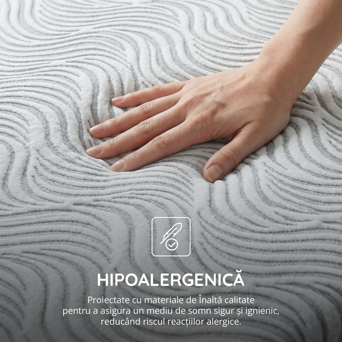 Saltea WAVE MULTILAYER, spumă cu memorie, spumă reziliență mare, husă hipoalergenică detașabilă și lavabilă, superortopedică, grosime 20 cm-Saltele-Prestige-120x190-Prestige Home
