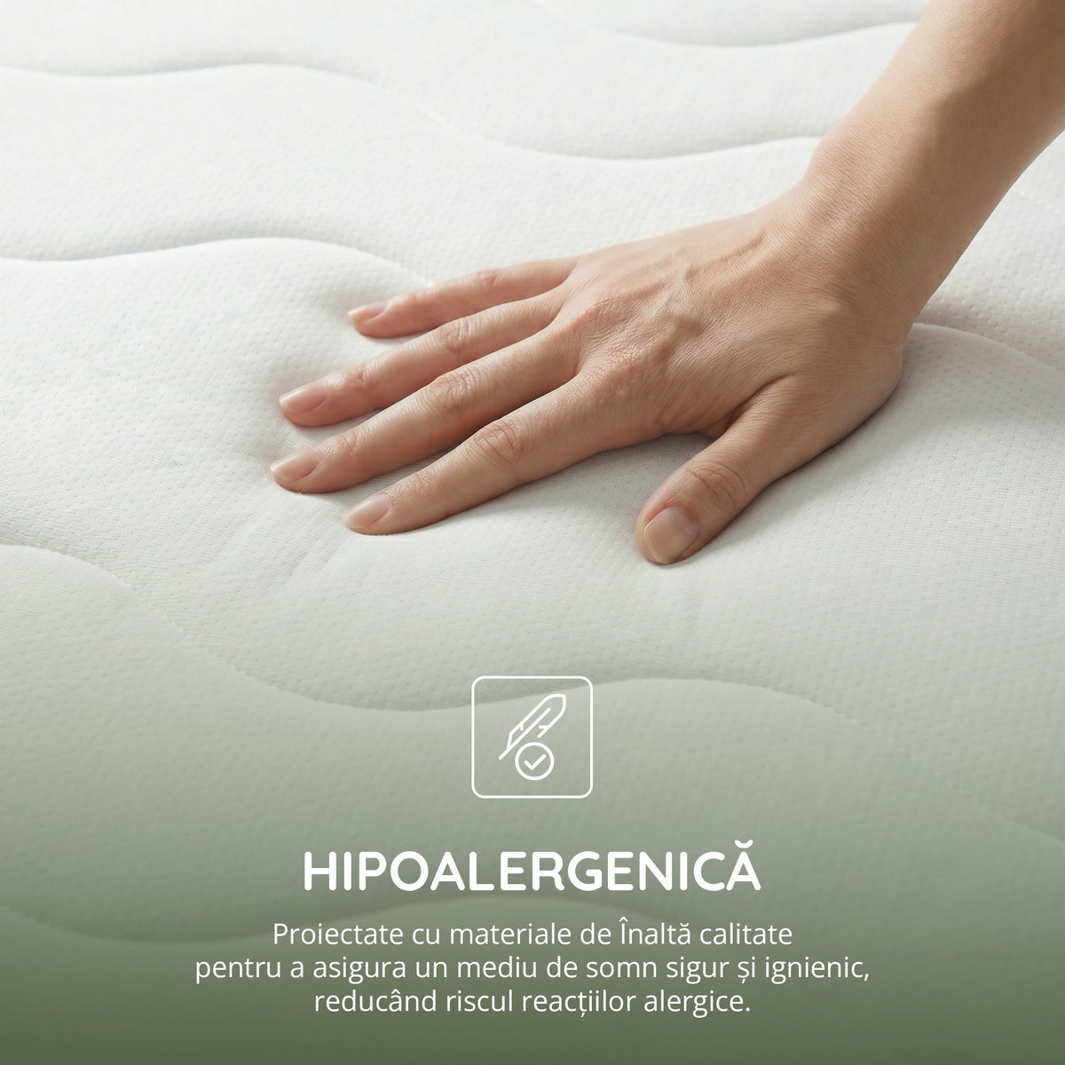 Saltea HYGENE THERAPY, spumă poliuretanică, reversibilă,  husă detașabilă cu fermoar, lavabilă, superortopedică, Grosime 22 cm - Prestige Home
