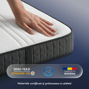 Saltea ORIGINAL, 14+2 Memory, spumă poliuretanică elastică, spumă cu memorie, husă antibacteriană, superortopedică, Grosime 18 cm - Prestige Home  