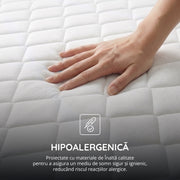  Saltea HYBRID, 7 zone de confort, Arcuri Individuale, husă antibacteriană, superortopedică, Grosime 24 cm - Prestige Home 