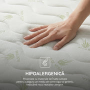 Saltea ALOE VERA THERAPY, spumă poliuretanică, reversibilă, hipoalergenică, super ortopedică, Grosime 19 cm   - Prestige Home 