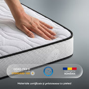 Saltea SILVER FLEX, spumă poliuretanică, reversibilă, hipoalergenică, super ortopedică, Grosime 19 cm  - Prestige Home