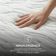 Saltea Ideal Sleep DREAM MEMORY, Arcuri Bonell, spumă poliuretanică fermă, spumă cu memorie, superortopedică, Grosime 26 cm