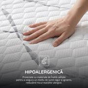 Saltea Ideal Sleep HOTEL SERIES NIGHT LUX, superortopedică, cu spumă poliuretanică și arcuri, husă cu aerisire optimă, Grosime 26 cm