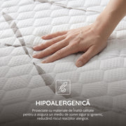 Saltea Ideal Sleep HOTEL SERIES LUX, superortopedică, cu spumă poliuretanică și arcuri, husă cu aerisire optimă, Grosime 25 cm